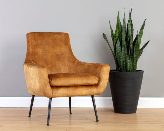Aletta Lounge Chair - Nono Tapenade Gold | Sunpan Furniture - 107756