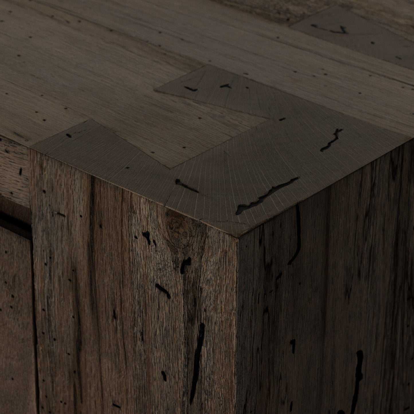 Abaso Sideboard - Ebony Rustic Wormwood Oak | Four Hands - 229169-003