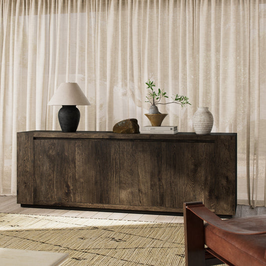 Abaso Sideboard - Ebony Rustic Wormwood Oak | Four Hands - 229169-003