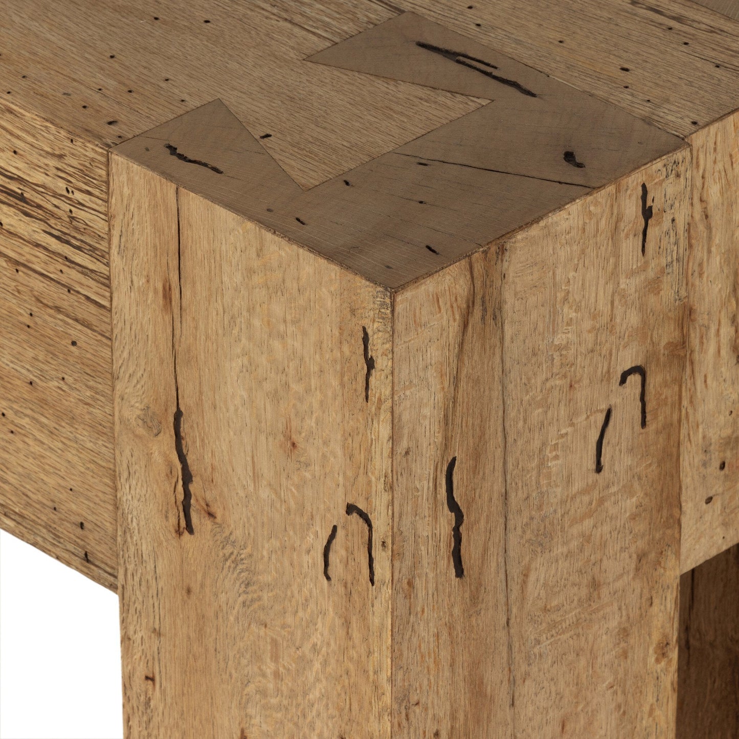 Abaso Console Table - Rustic Ash Oyster | Four Hands - 229656-002