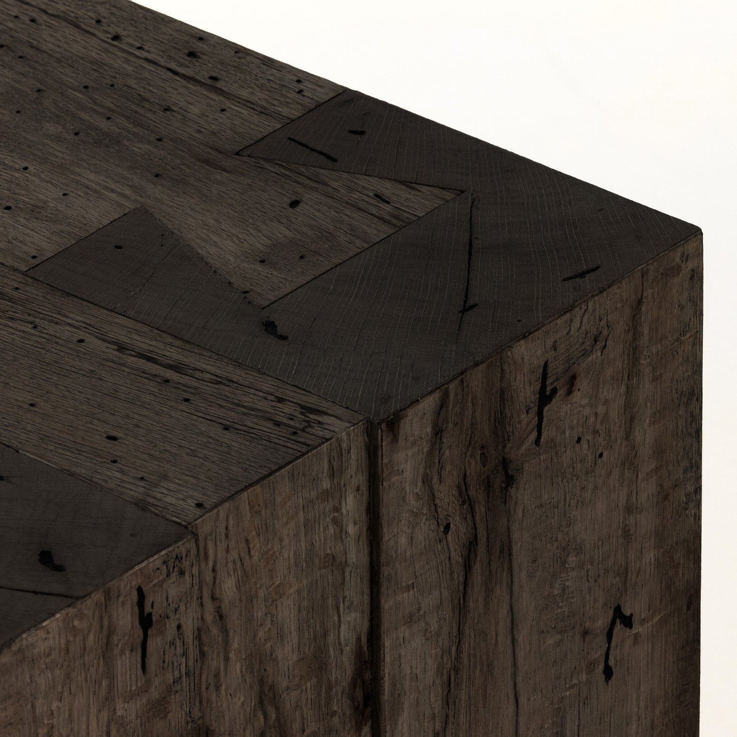 Abaso Console Table - Ebony Rustic Ash Oyster | Four Hands - 229656-003