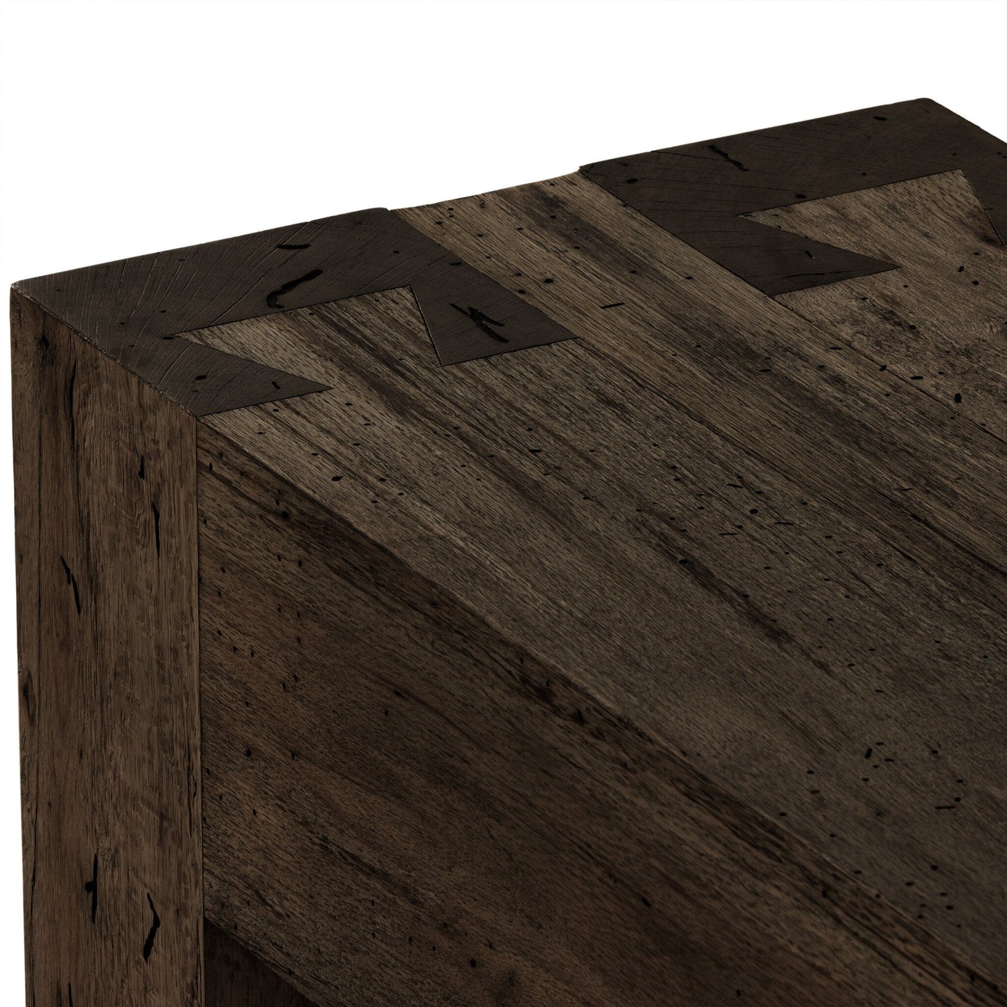 Abaso Console Table - Ebony Rustic Ash Oyster | Four Hands - 229656-003