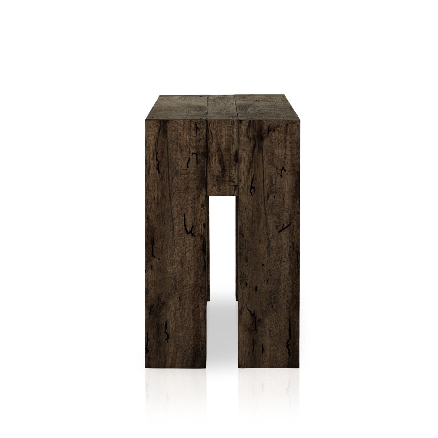 Abaso Console Table - Ebony Rustic Ash Oyster | Four Hands - 229656-003