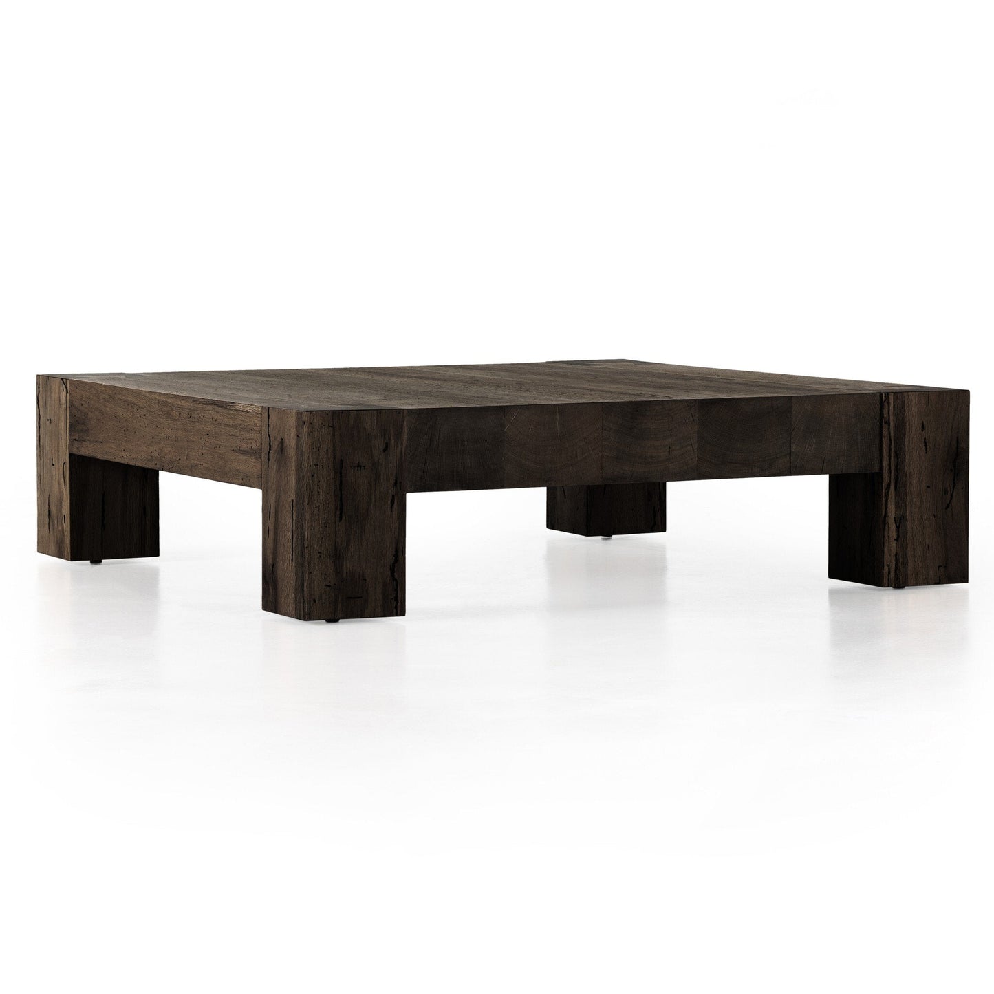 Abaso Coffee Table - Ebony Rustic Wormwood Oak | Four Hands - 232775-002