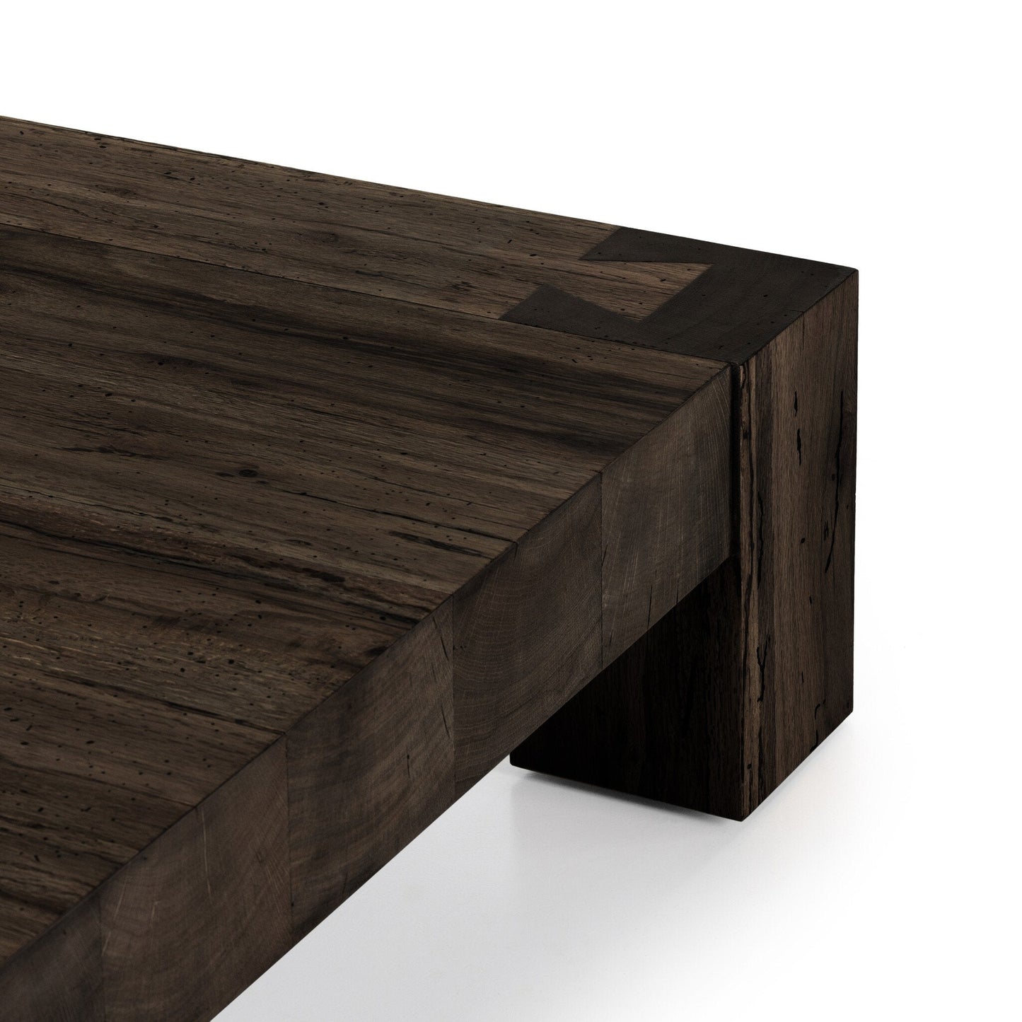 Abaso Coffee Table - Ebony Rustic Wormwood Oak | Four Hands - 232775-002