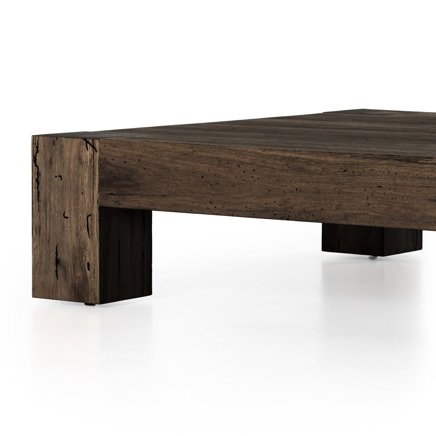Abaso Coffee Table - Ebony Rustic Wormwood Oak | Four Hands - 232775-002