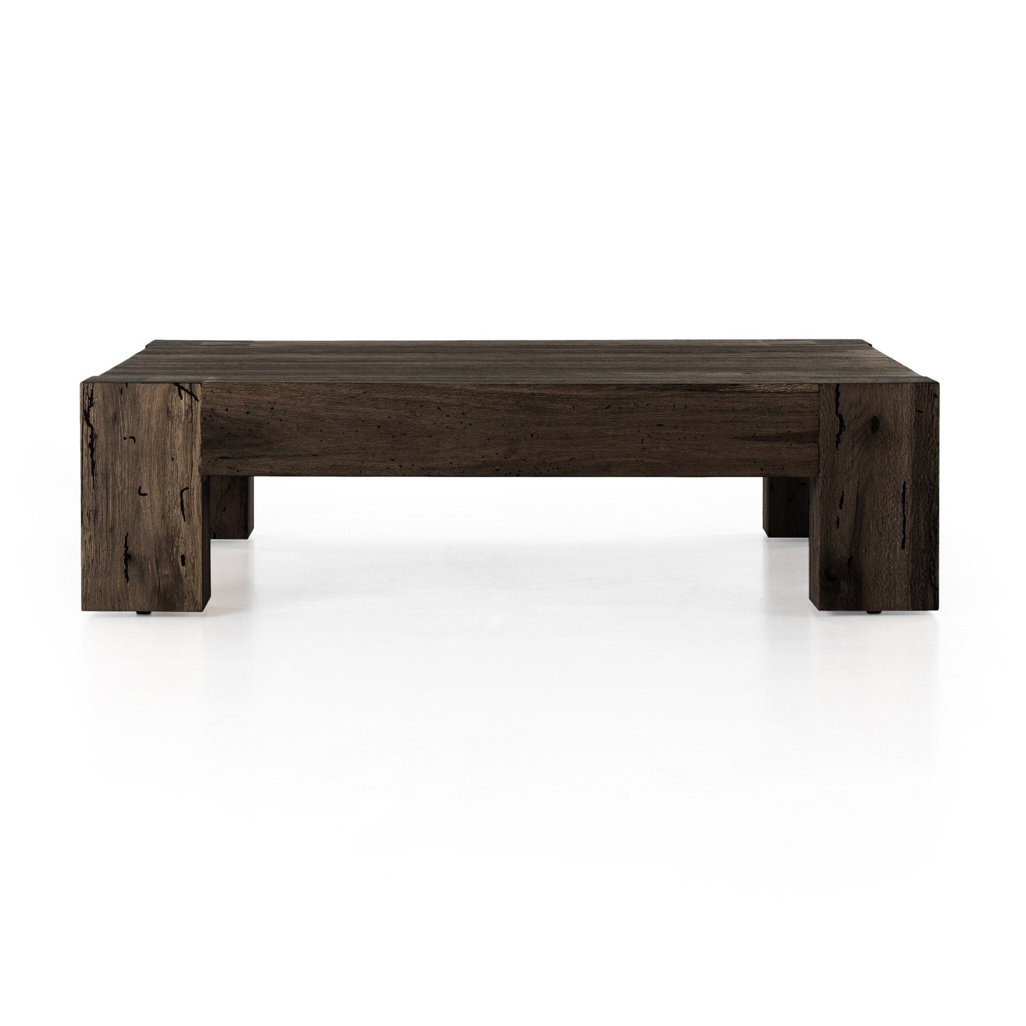 Abaso Coffee Table - Ebony Rustic Wormwood Oak | Four Hands - 232775-002
