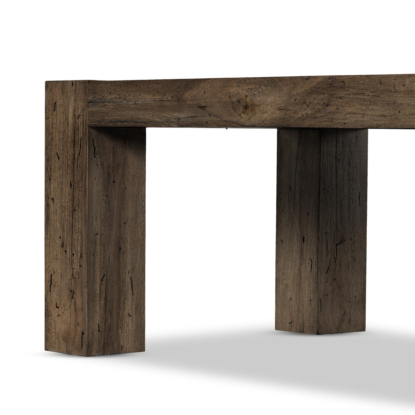 Abaso Dining Table 108 - Ebony Rustic Wormwood Oak | Four Hands - 233931-002