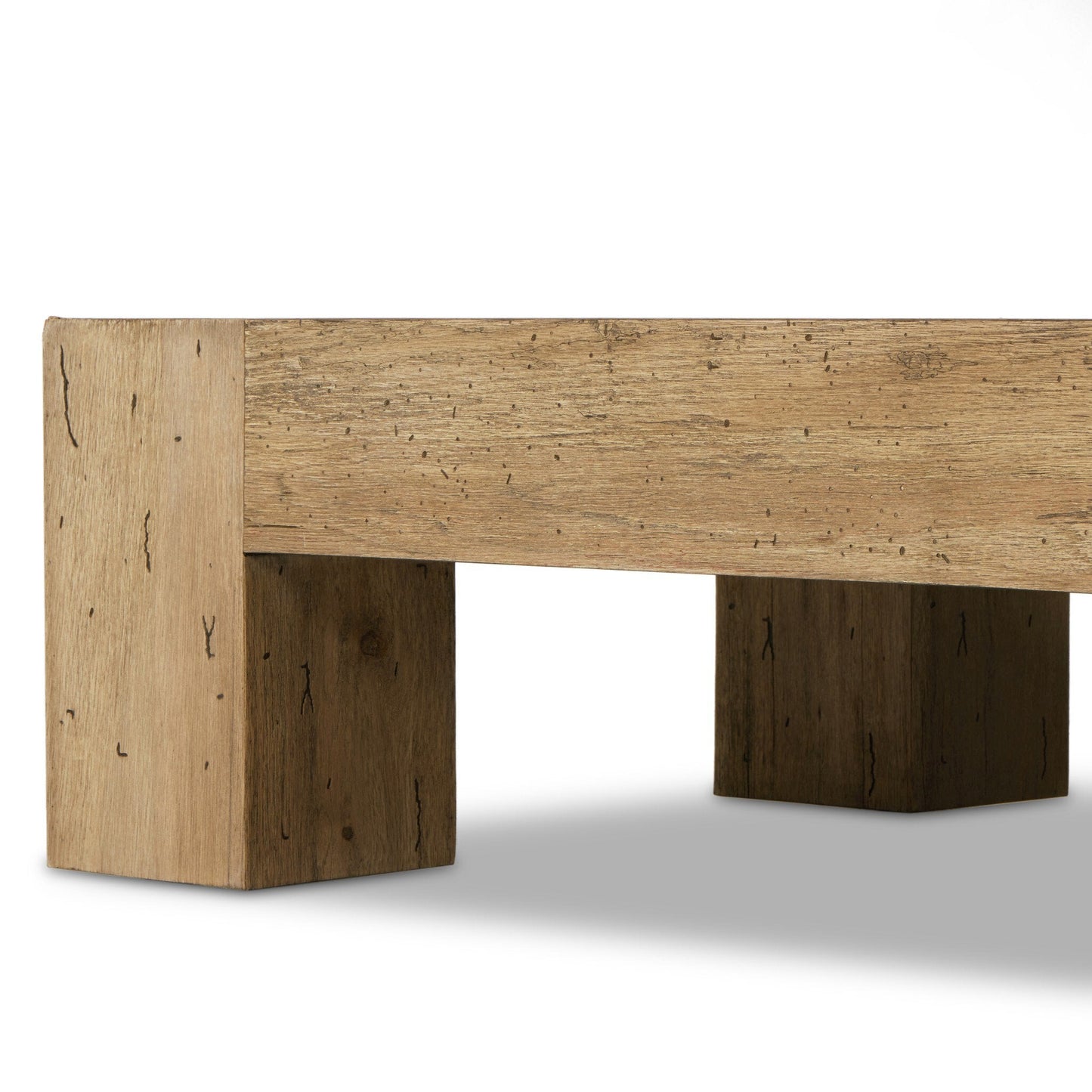 Abaso Rectangular Coffee Table - Rustic Wormwood Oak | Four Hands - 238571-001
