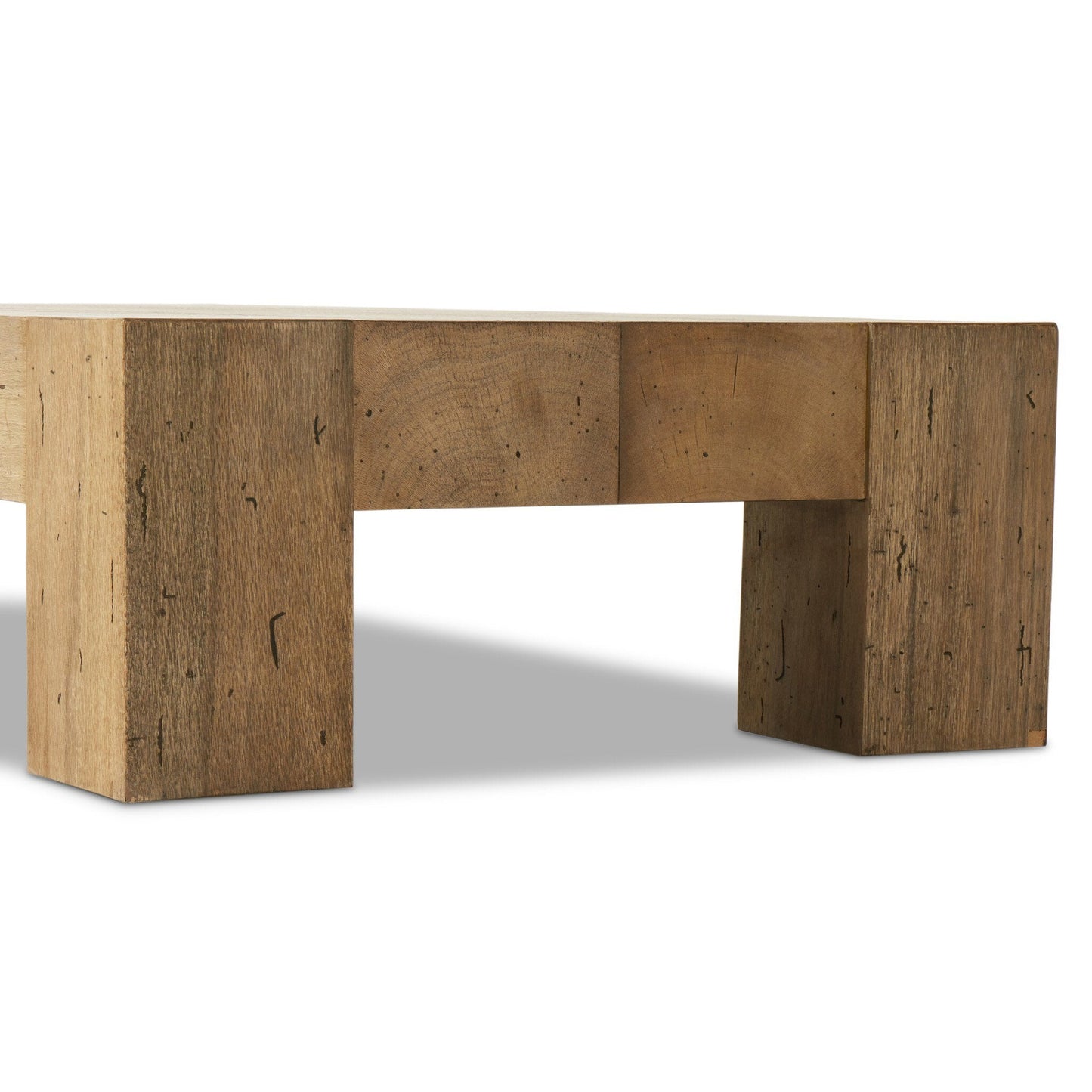 Abaso Rectangular Coffee Table - Rustic Wormwood Oak | Four Hands - 238571-001