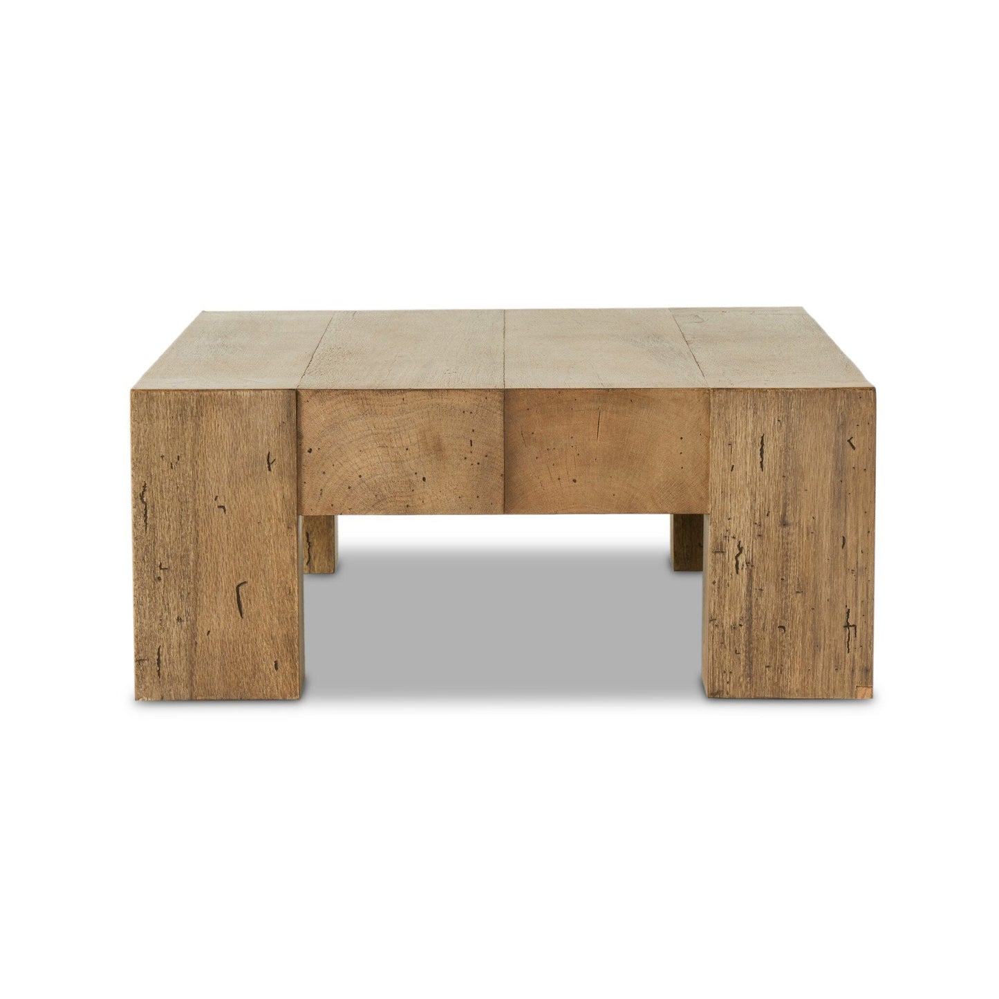 Abaso Rectangular Coffee Table - Rustic Wormwood Oak | Four Hands - 238571-001