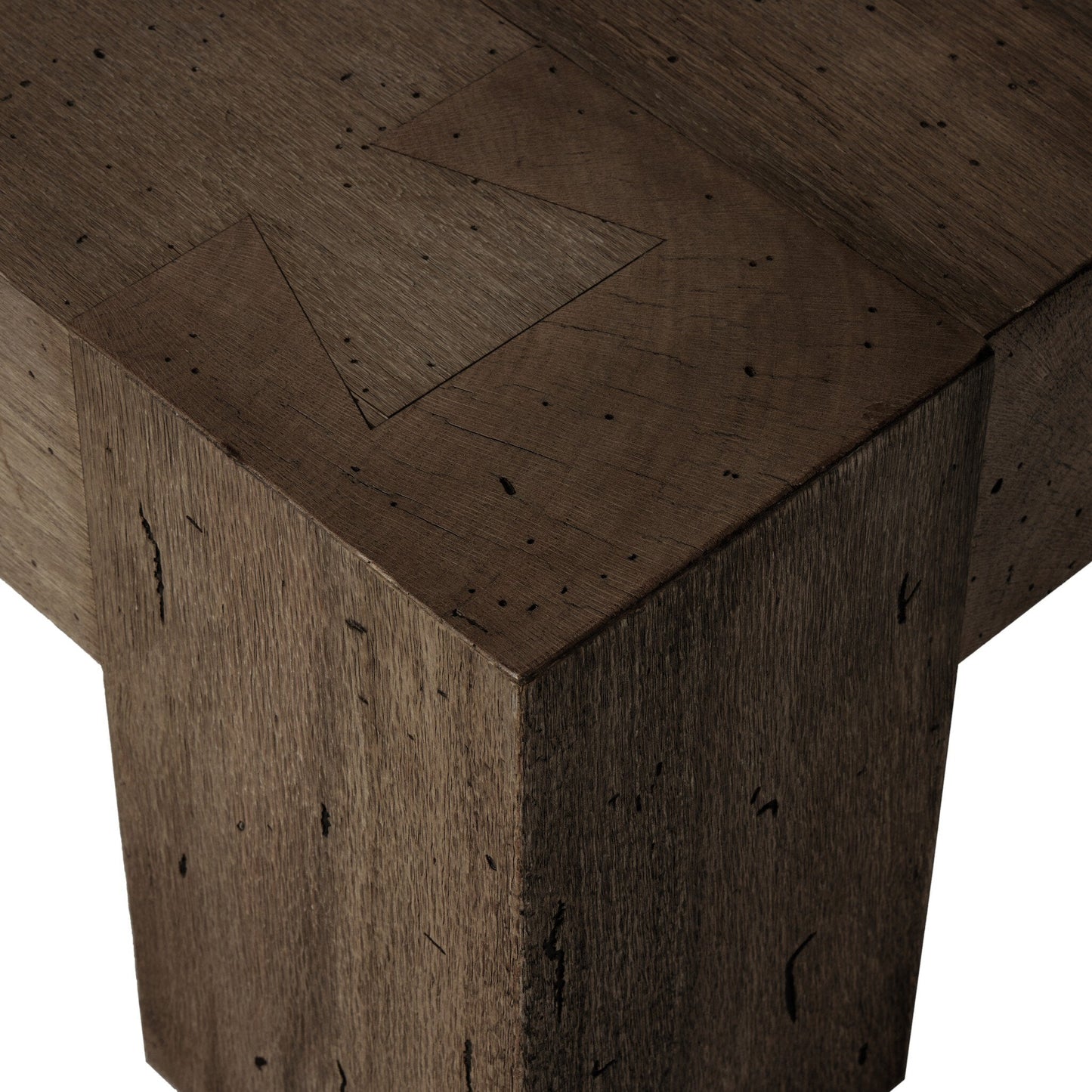 Abaso Rectangular Coffee Table - Ebony Rustic Wormwood Oak | Four Hands - 238571-002