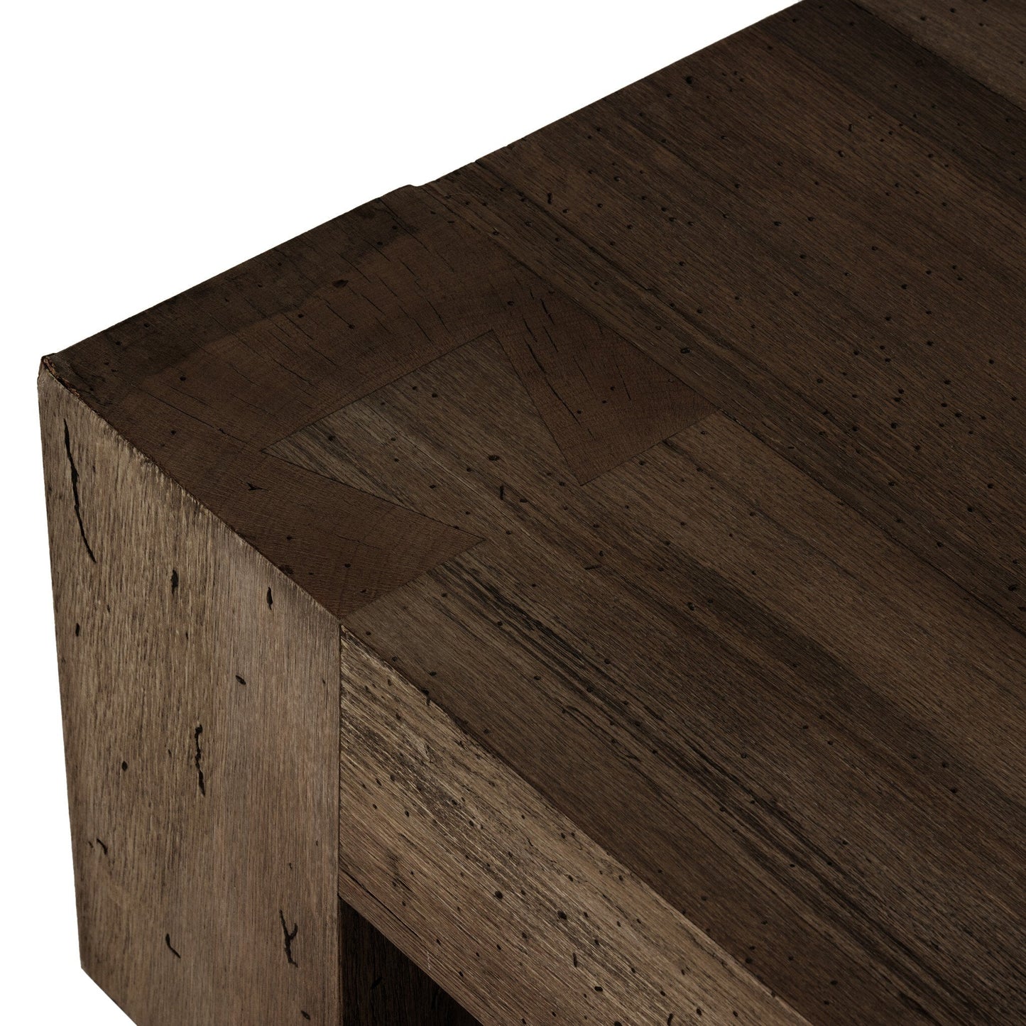 Abaso Rectangular Coffee Table - Ebony Rustic Wormwood Oak | Four Hands - 238571-002