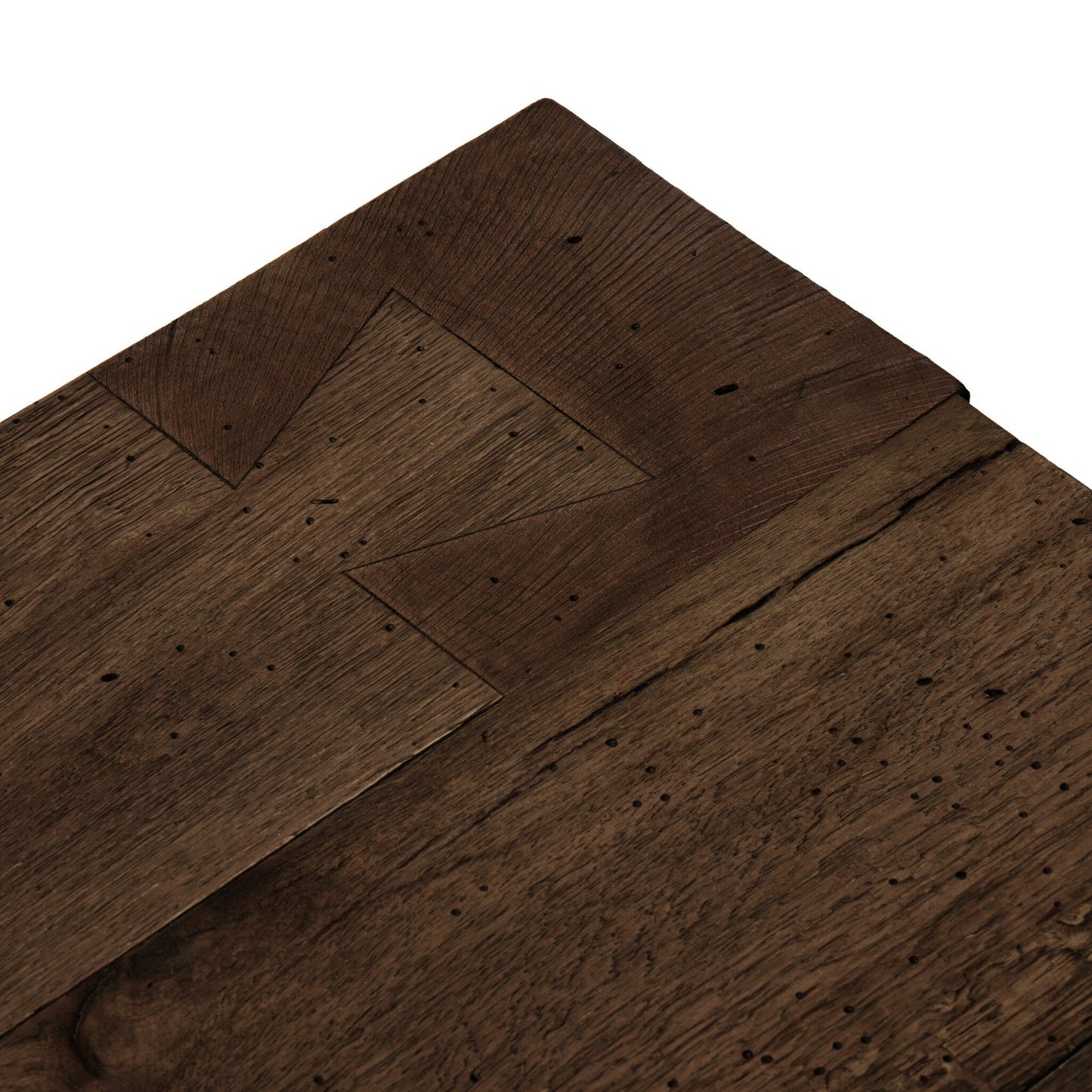 Abaso Small Square Coffee Table - Ebony Rustic Wormwood Oak | Four Hands - 239394-002