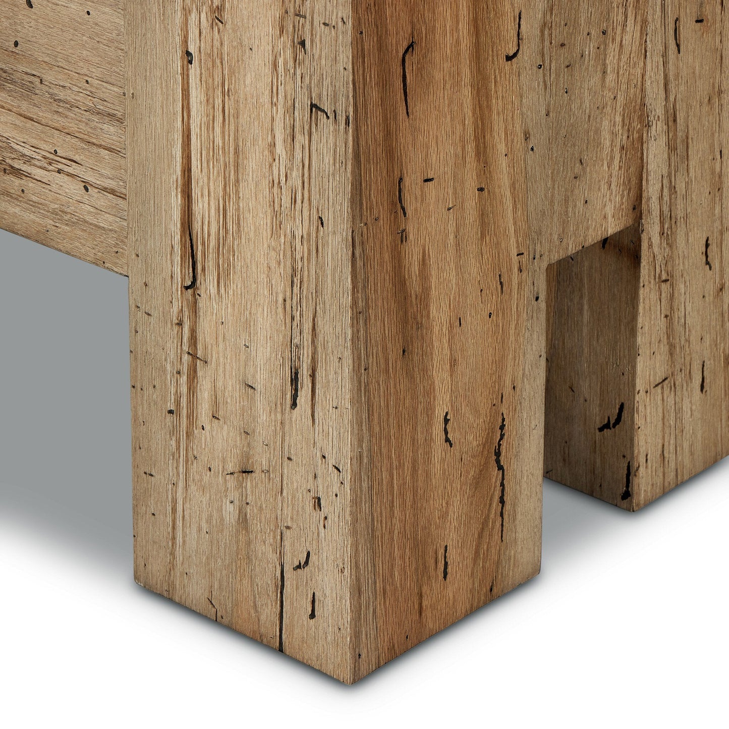 Abaso Accent Bench - Rustic Wormwood Oak | Four Hands - 239396-001