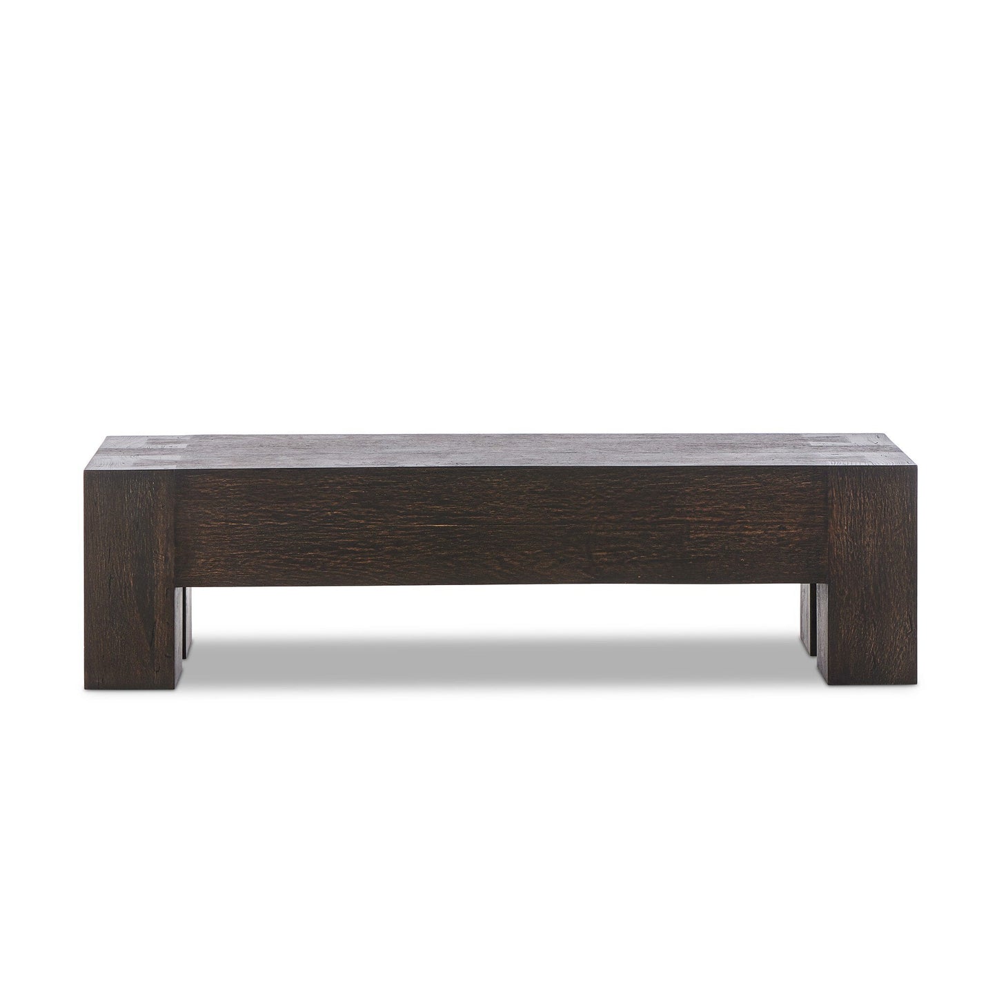 Abaso Accent Bench - Ebony Rustic Wormwood Oak | Four Hands - 239396-002