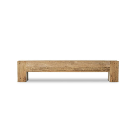 Abaso Large Accent Bench - Rustic Wormwood Oak | Four Hands - 239398-001