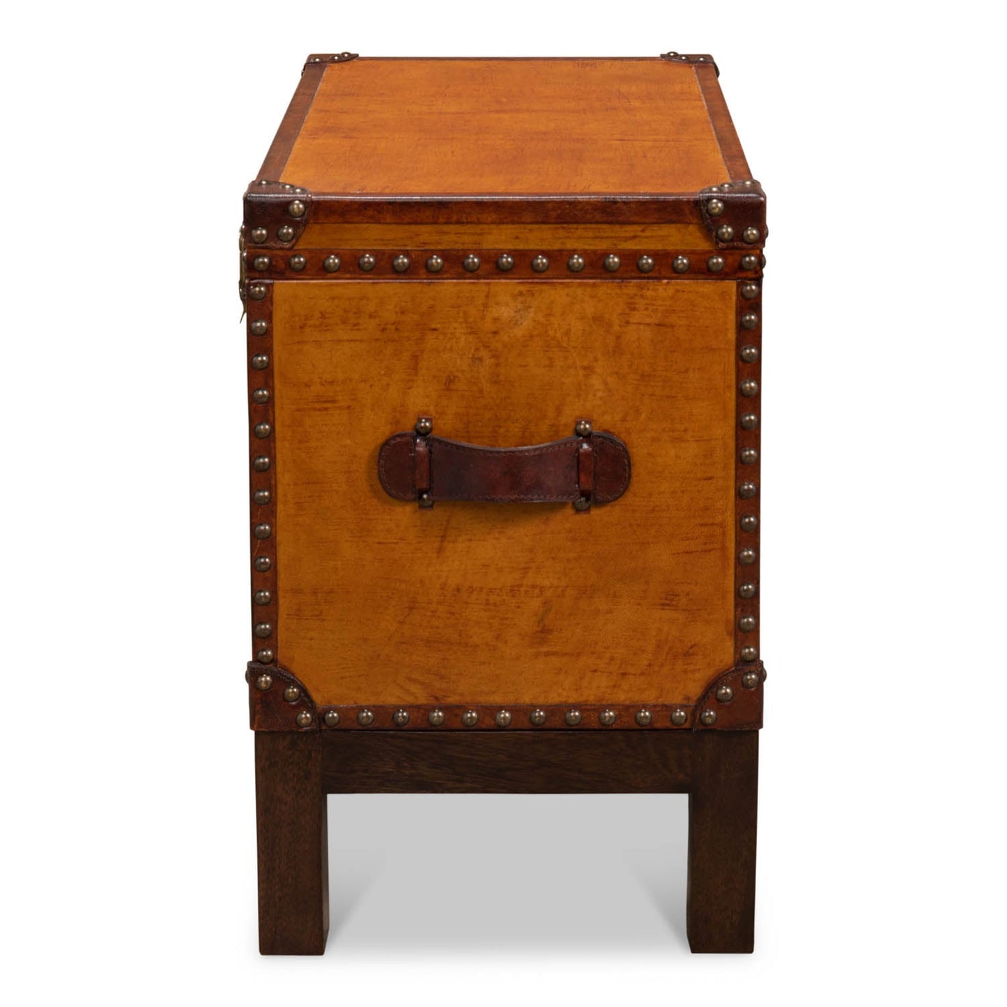 Abilene Leather Box W/Stand | Sarreid Ltd - 26734