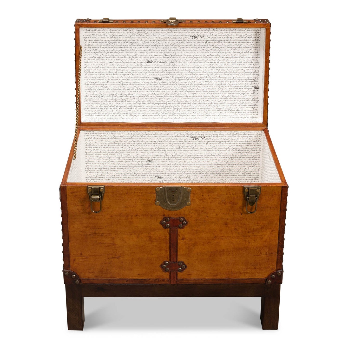 Abilene Leather Box W/Stand | Sarreid Ltd - 26734