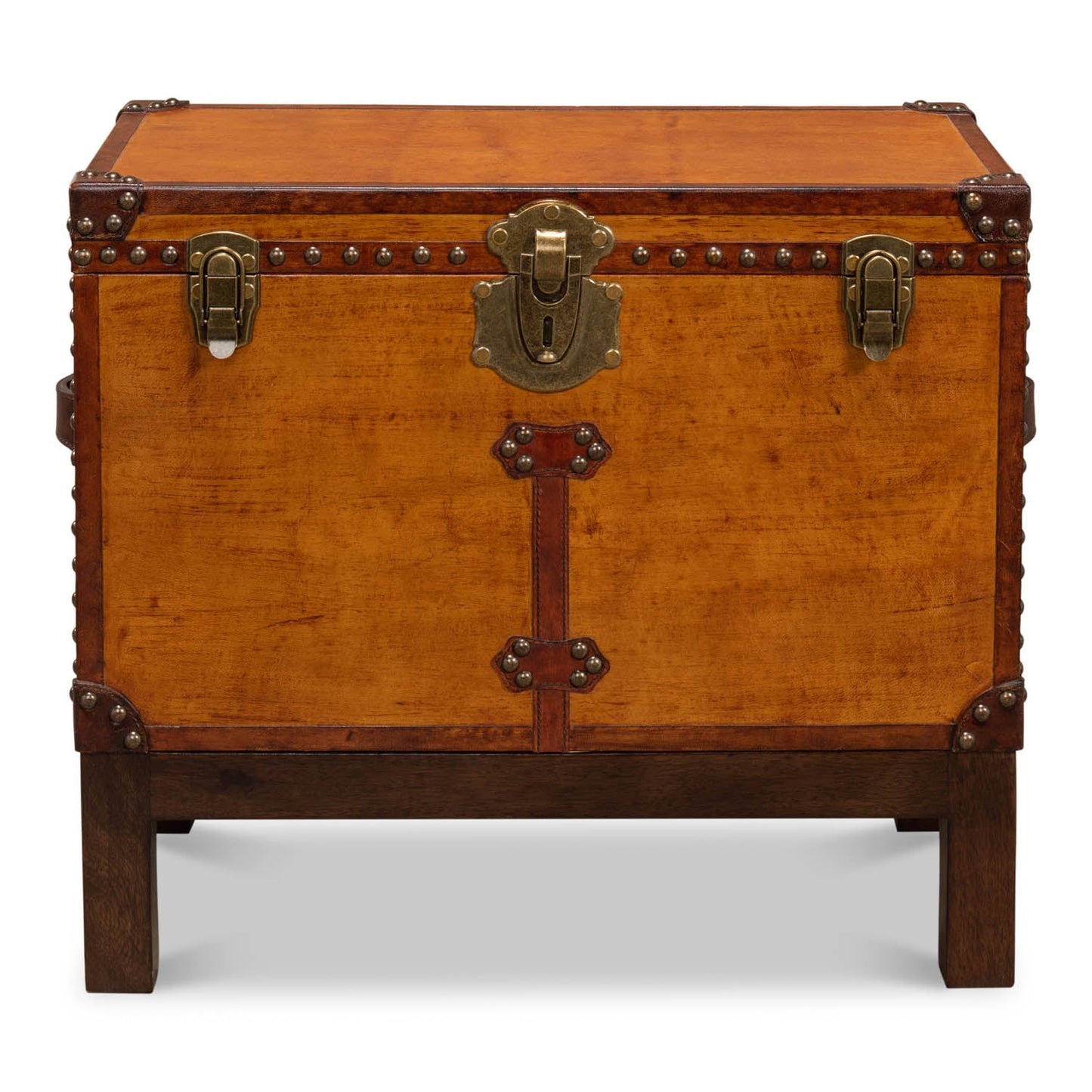 Abilene Leather Box W/Stand | Sarreid Ltd - 26734