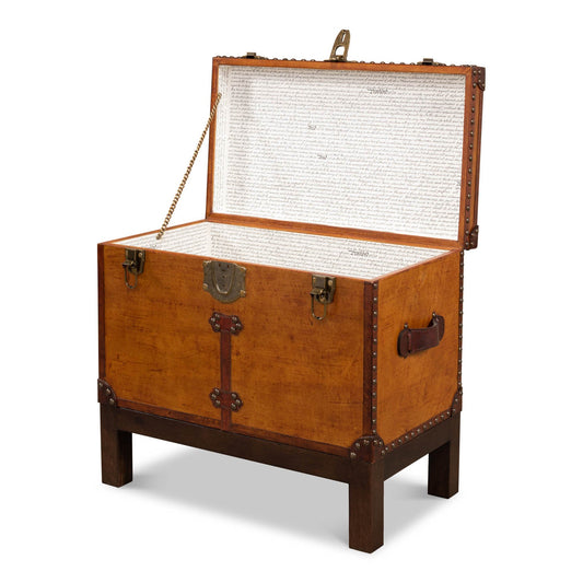 Abilene Leather Box W/Stand | Sarreid Ltd - 26734