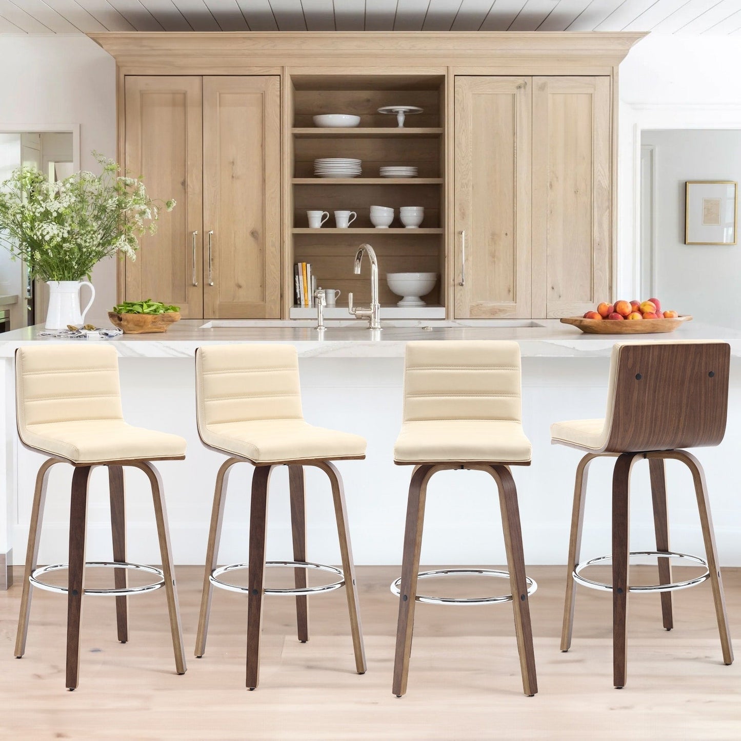 26/29 Faux Leather Swivel Bar/Counter Stools, Set of 2/3