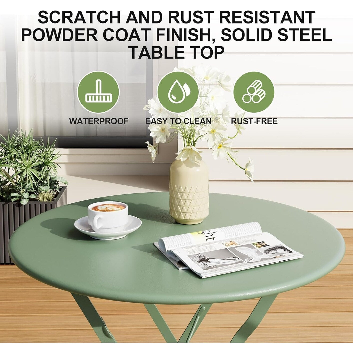 3 Pieces Patio Bistro Sets