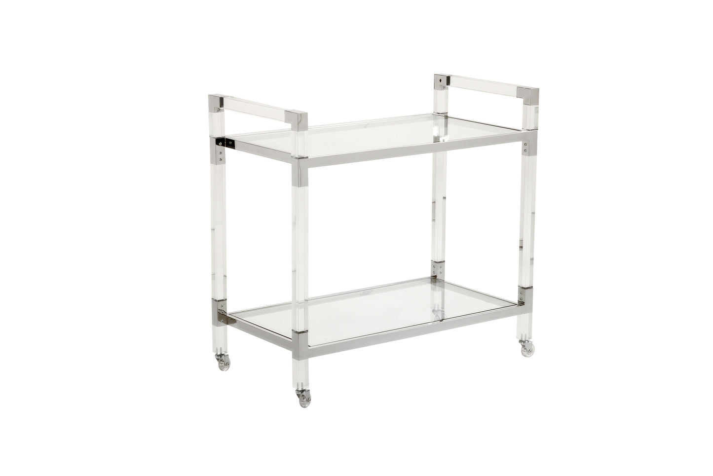 Acrylic Bar Cart - Nickel | Chelsea House - 384791-BASE