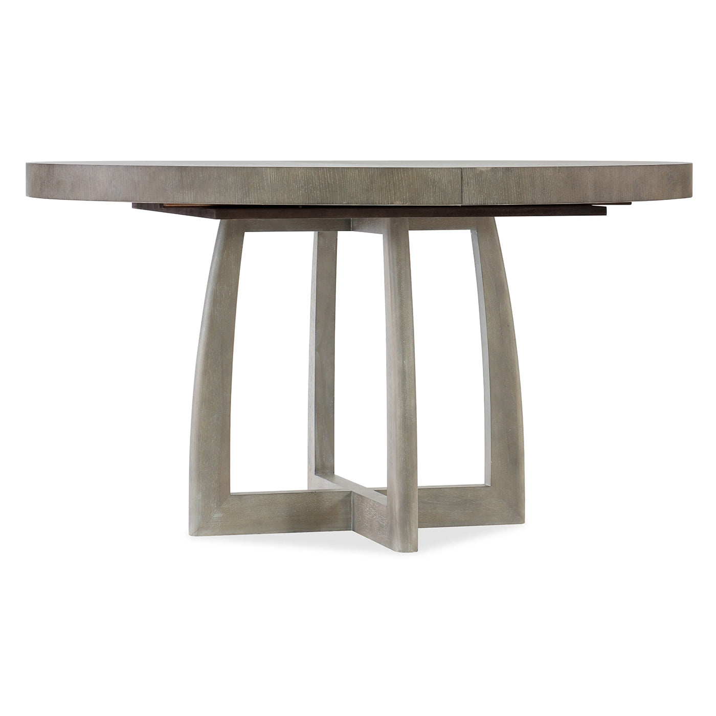 Affinity 48in Round Pedestal Dining Table w/1-18in Leaf | Hooker Furniture - 6050-75203-GRY