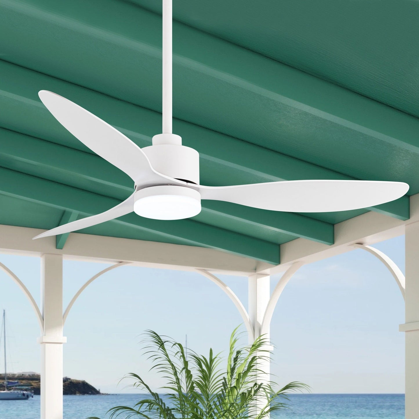 52 Inch LED Ceiling Fan with Lights Remote(3-Blade)