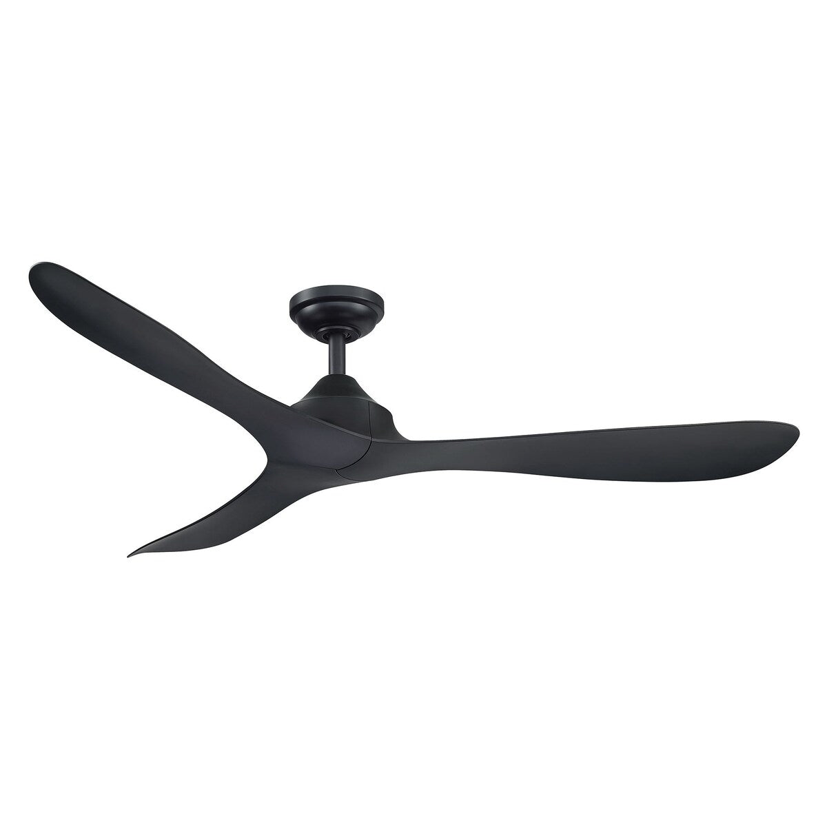 56 Modern Black 3-Blade Propeller DC Ceiling Fan with Remote