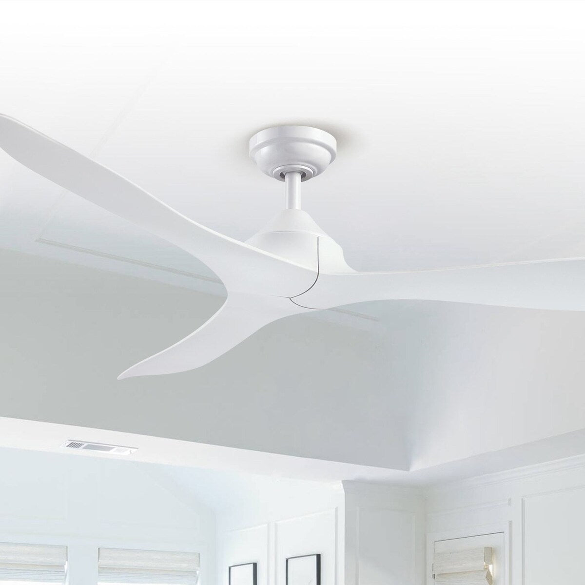 56 Modern Black 3-Blade Propeller DC Ceiling Fan with Remote