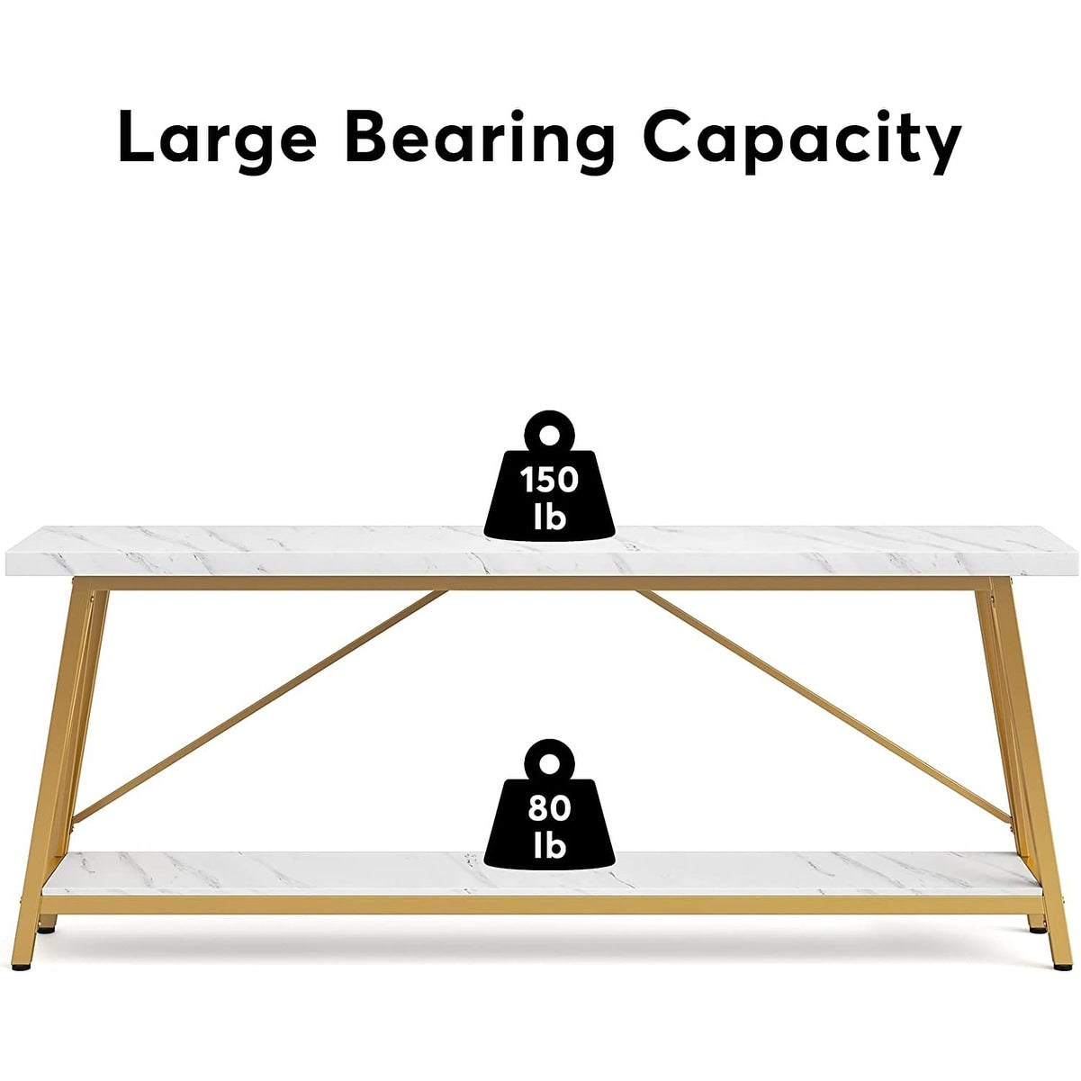 70.9 Inch Extra Long Sofa Table, Industrial Entry Console Table