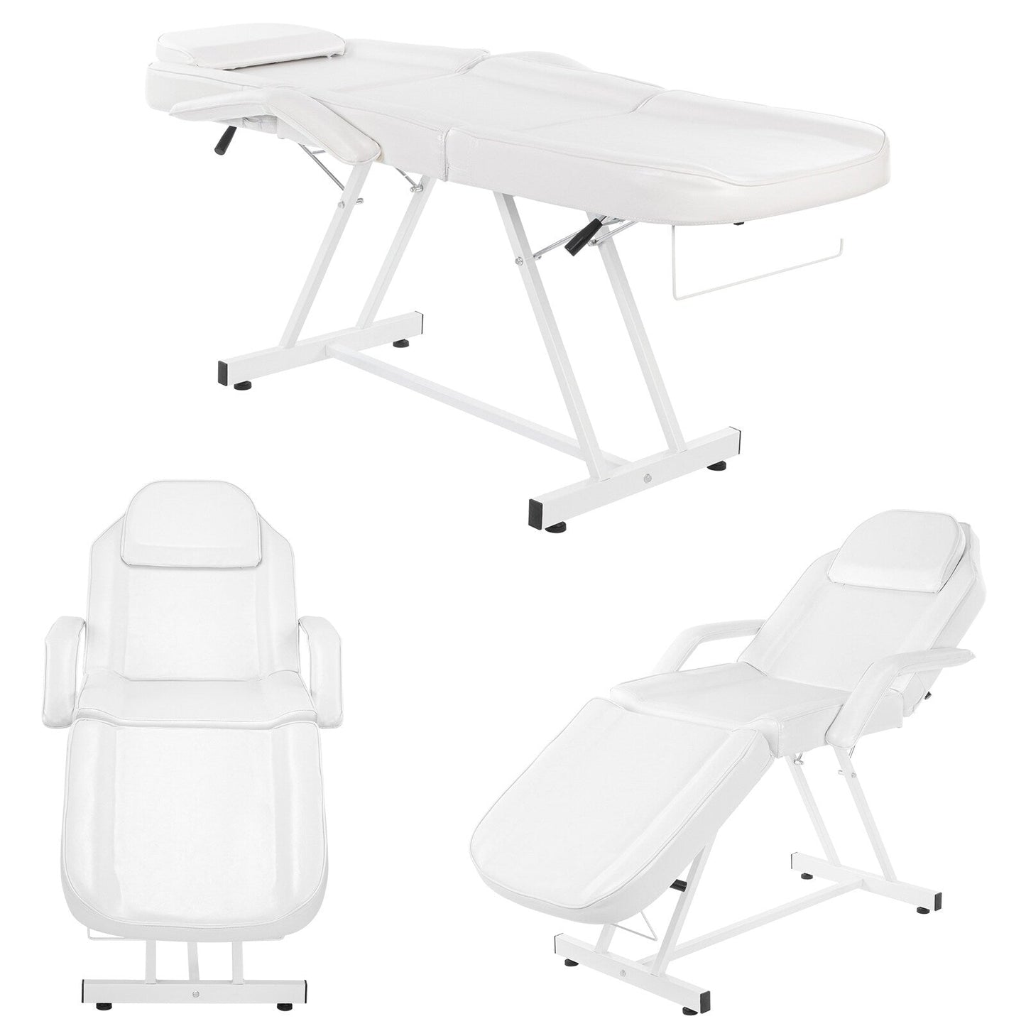 73 Adjustable Beauty Salon Spa Massage Bed Tattoo Chair with Stool