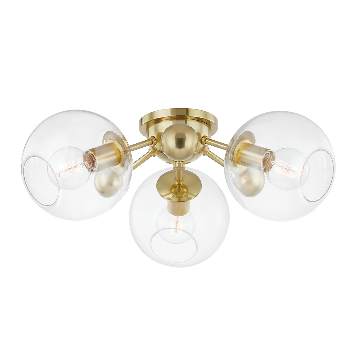 Abbott Semi Flush | Hudson Valley Lighting - 8025-AGB