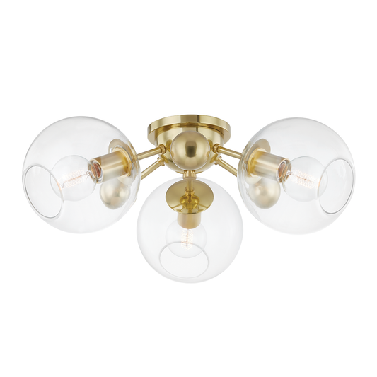 Abbott Semi Flush | Hudson Valley Lighting - 8025-AGB