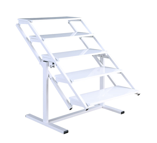 32 Convertible Bookshelf and Dining Table | Modern Motion - 8473-DT-WHT