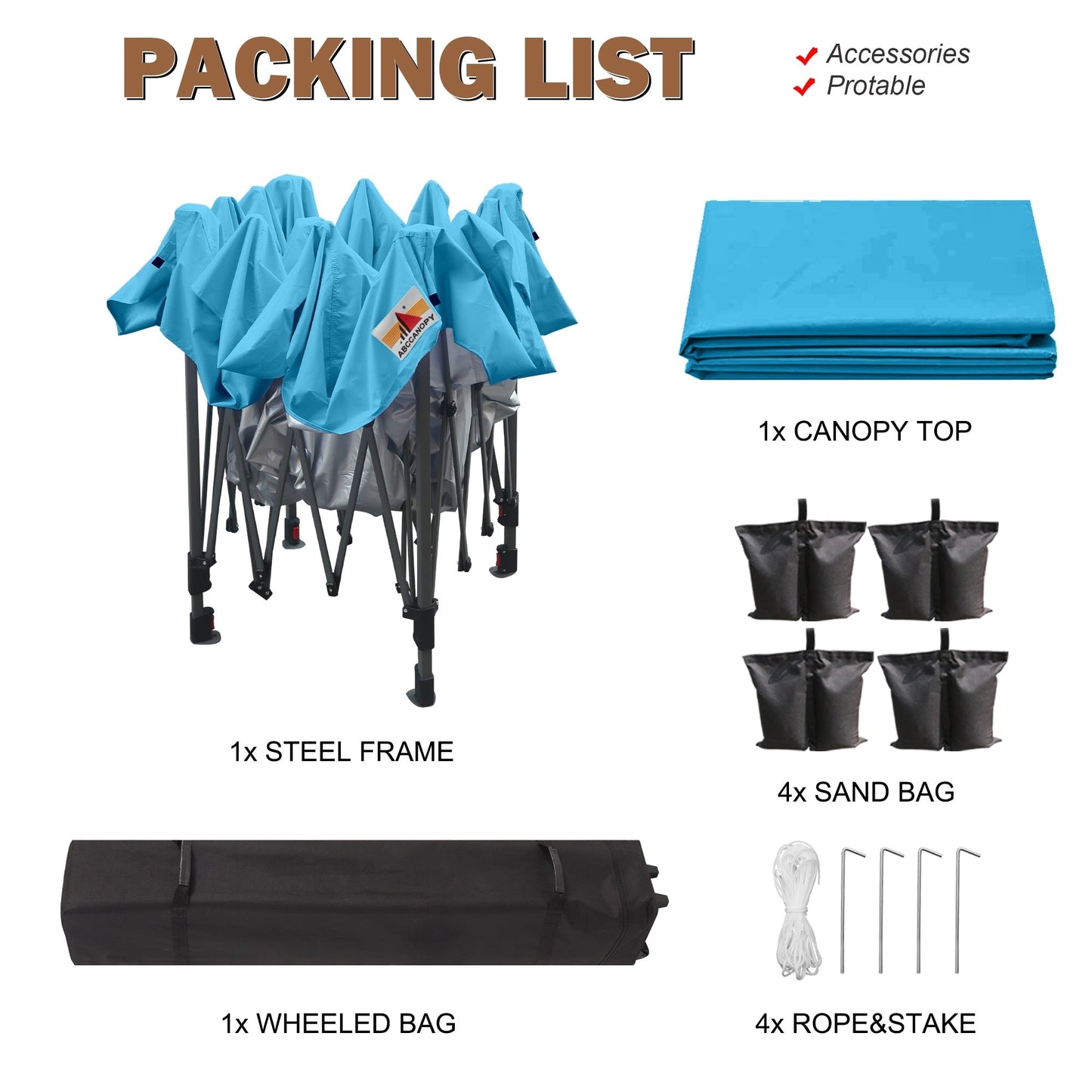 ABCCANOPY Durable Easy Pop up Canopy Tent Outdoor canopy tent