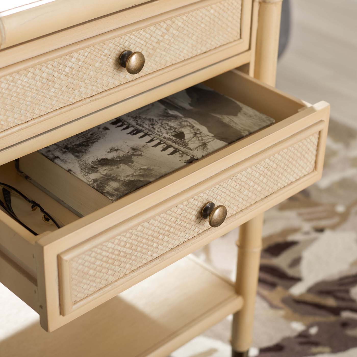 Ahab 2 Drawer 1 Shelf Accent Table | Safavieh - ACC6606