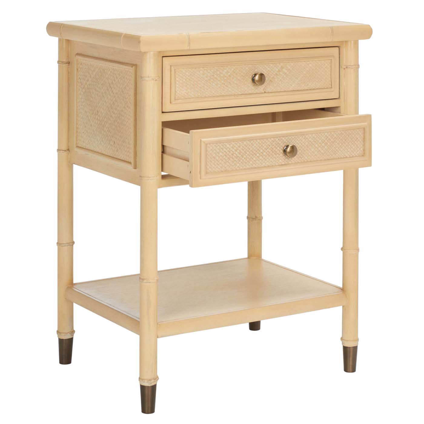 Ahab 2 Drawer 1 Shelf Accent Table | Safavieh - ACC6606