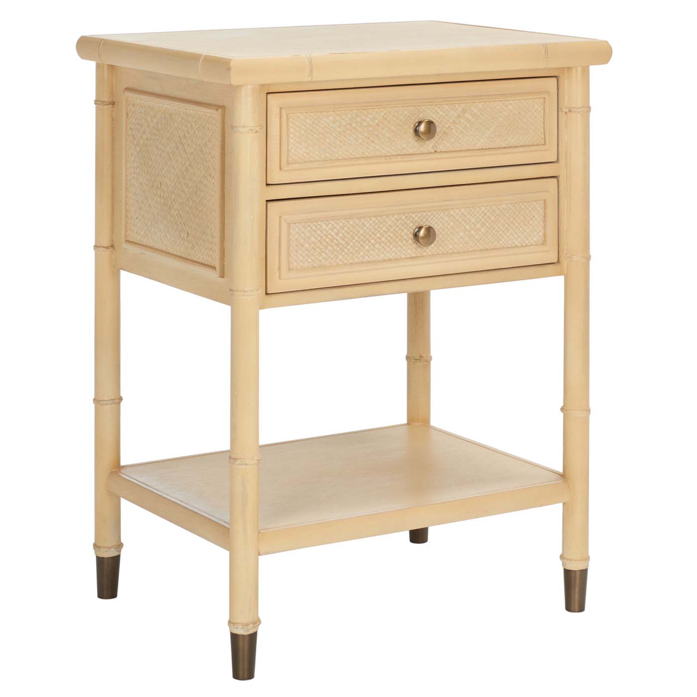 Ahab 2 Drawer 1 Shelf Accent Table | Safavieh - ACC6606