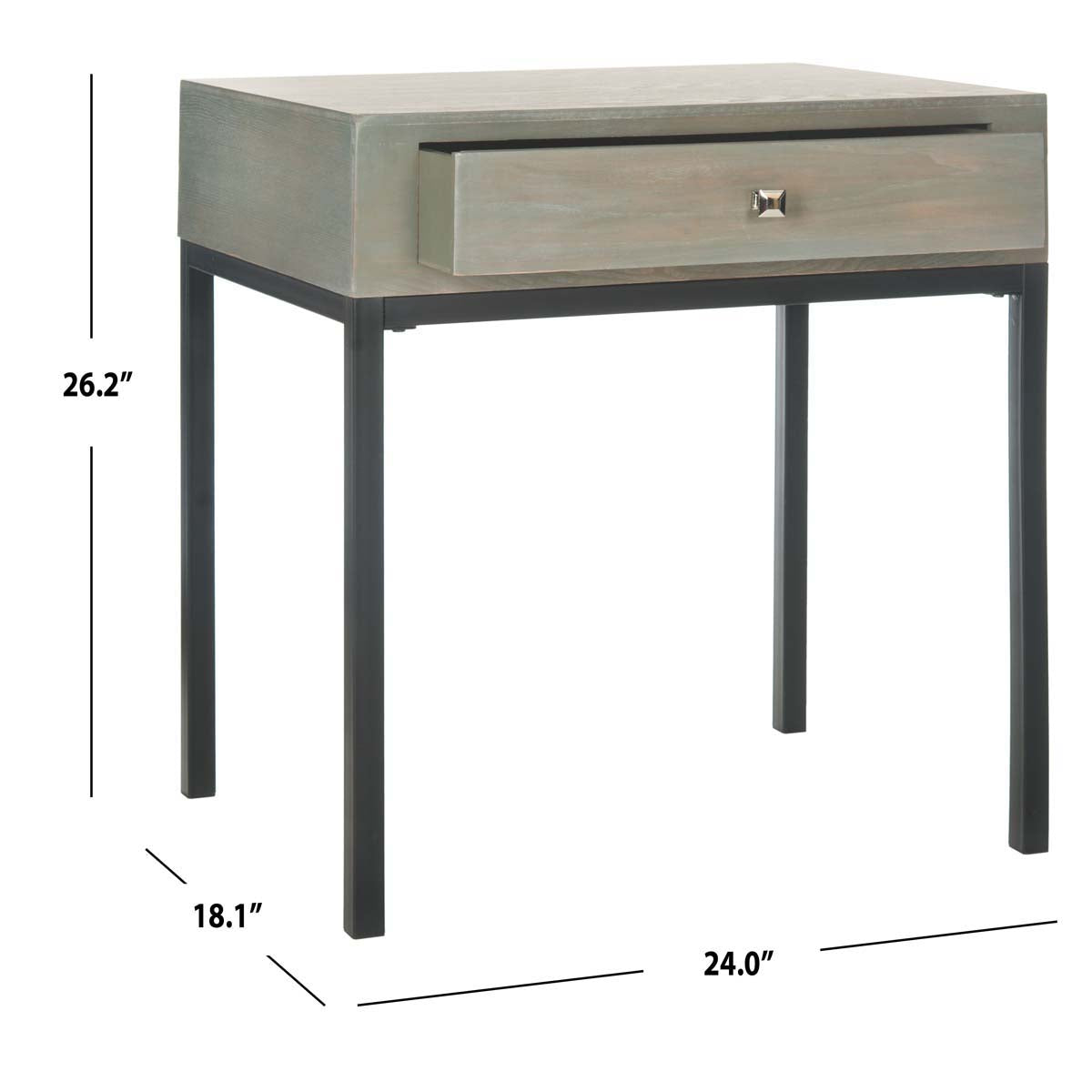 Adena End Table With Storage Drawer | Safavieh - AMH6612