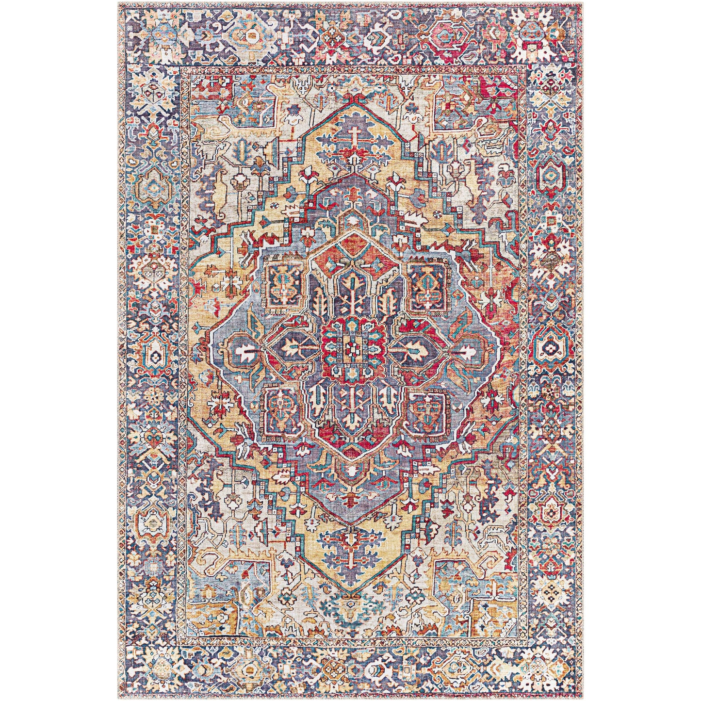 Livabliss Adenia Vintage Medallion Printed Area Rug