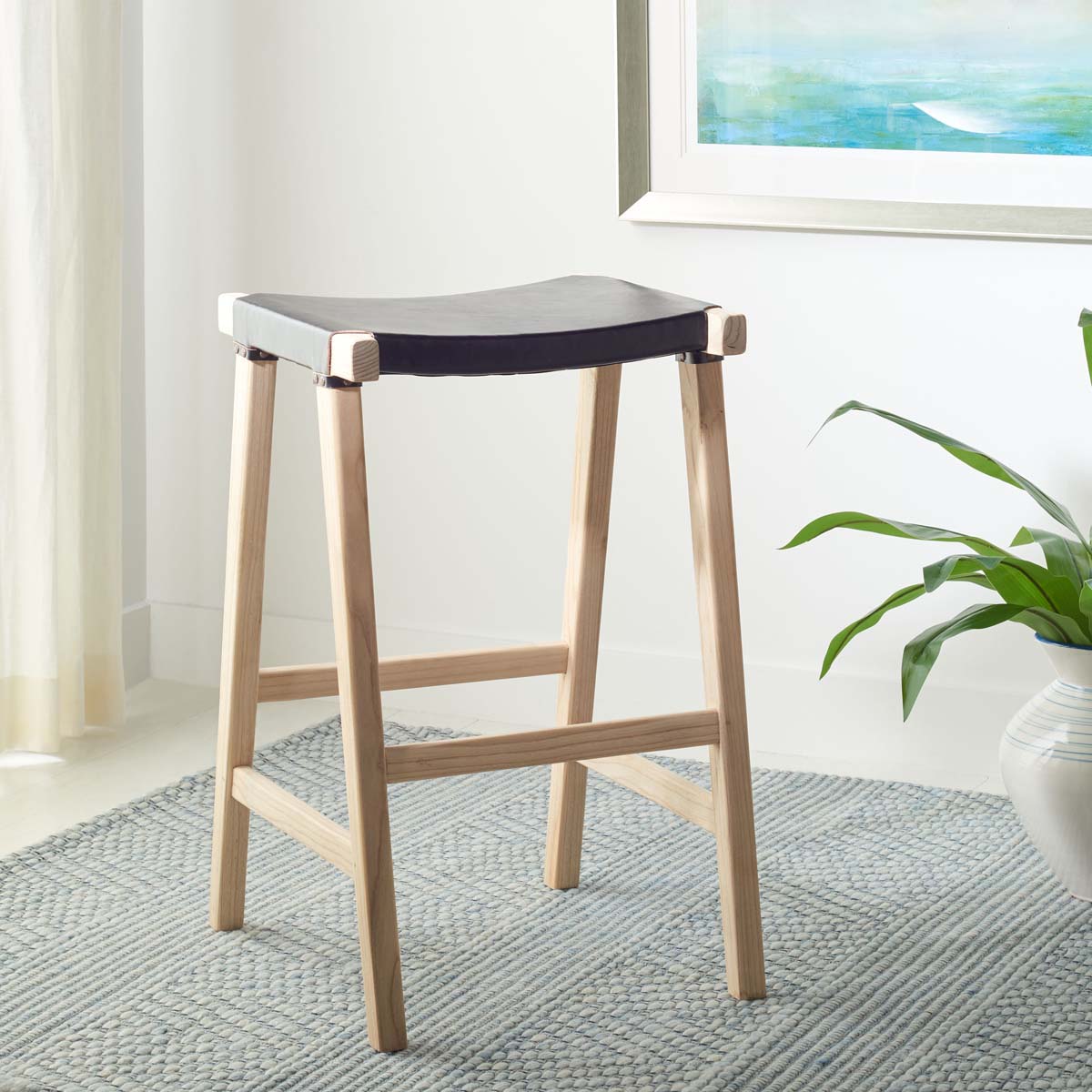 Aariz Rectangle Barstool | Safavieh - BST1010