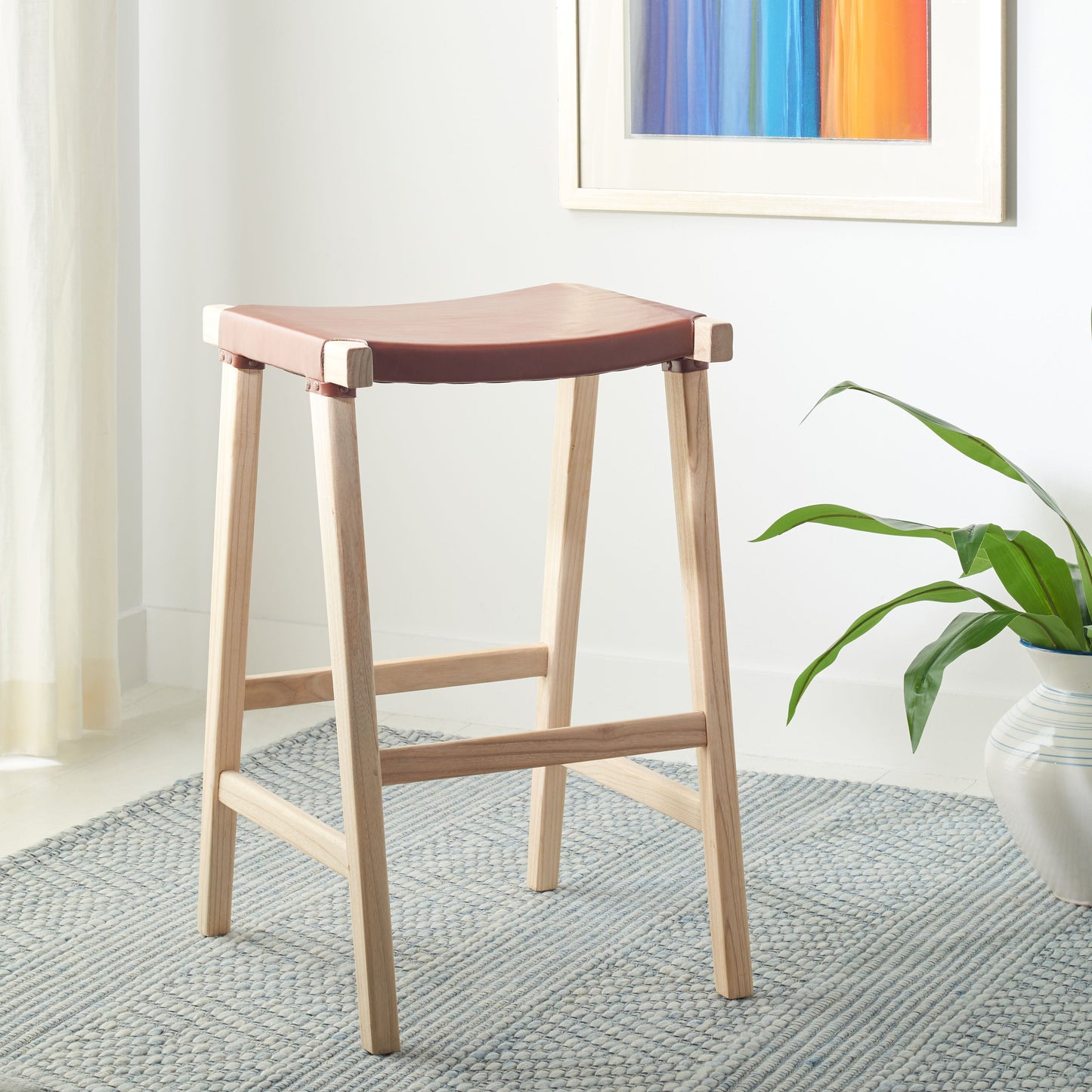 Aariz Rectangle Barstool | Safavieh - BST1010