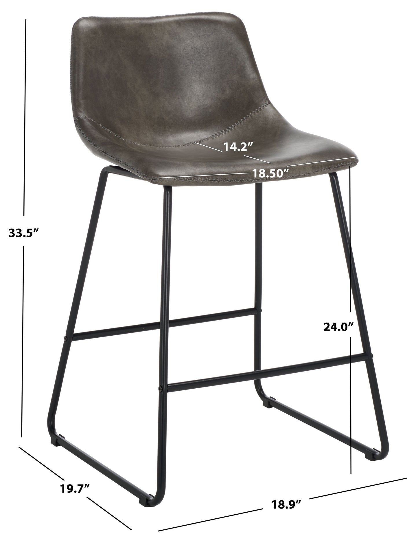 Acela Counter Stool | Safavieh -  BST7509