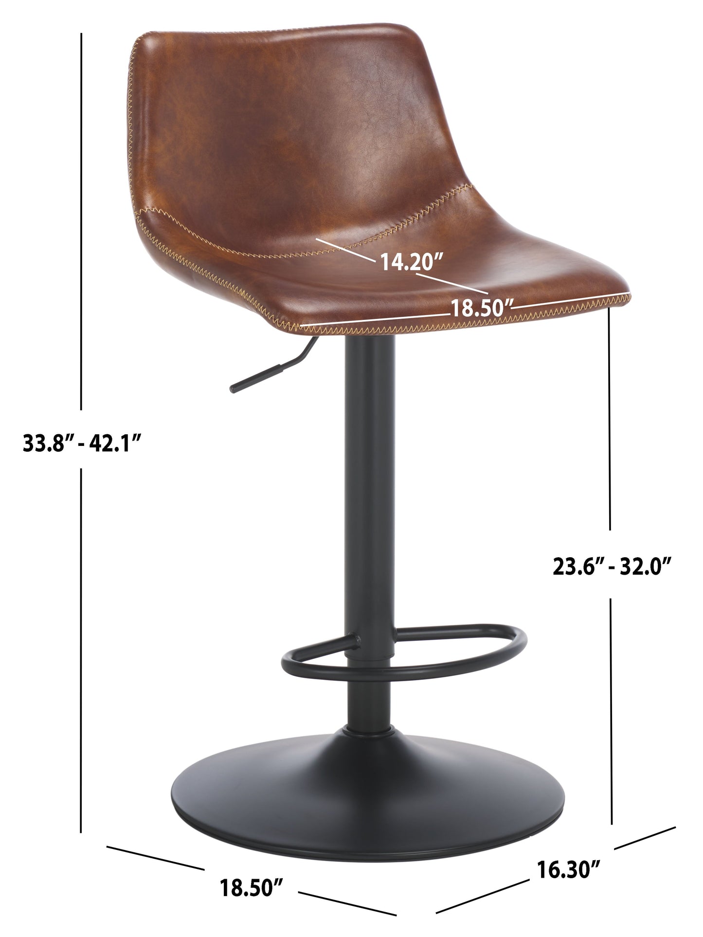Aelin Adjustable Bar Stool | Safavieh -  BST7510