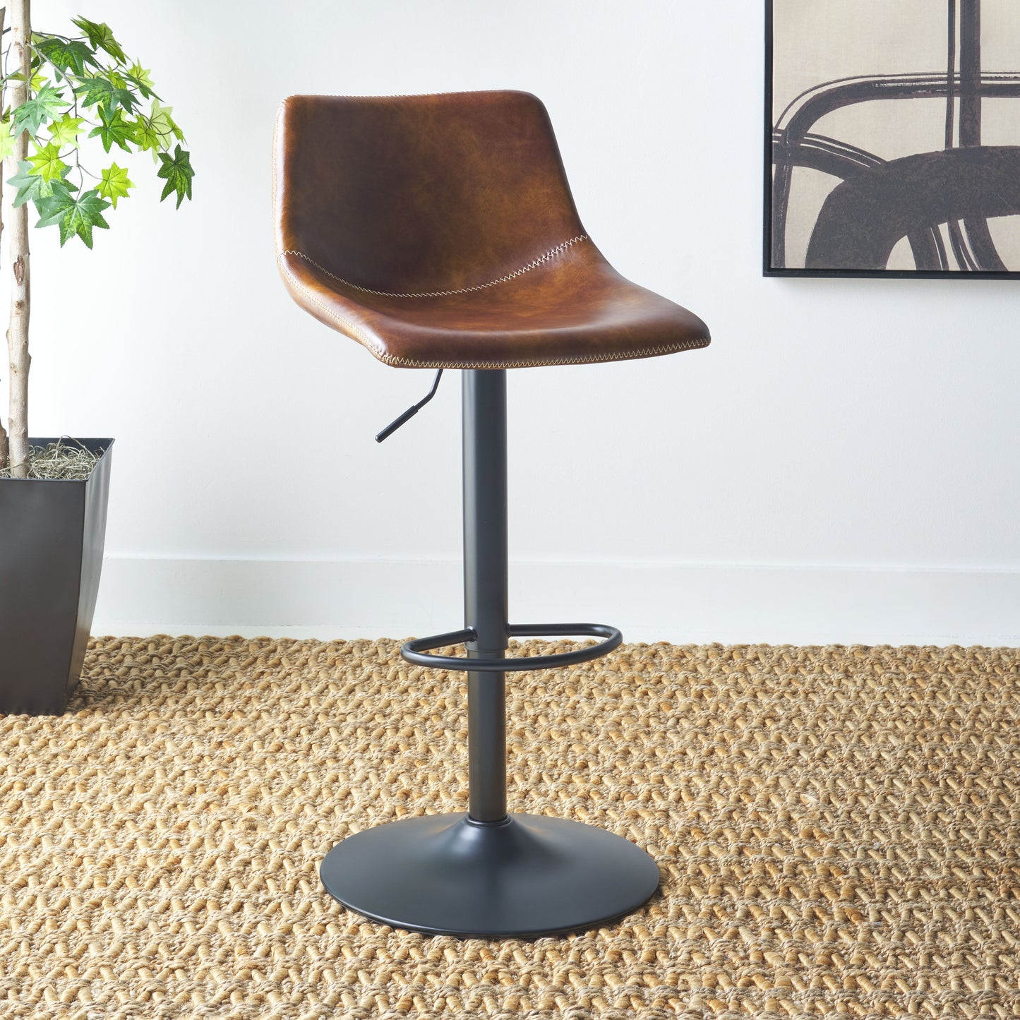 Aelin Adjustable Bar Stool | Safavieh -  BST7510