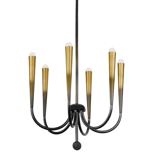 ADLEY Chandelier - Gradient Brass | Hudson Valley Lighting - CB3846-GB