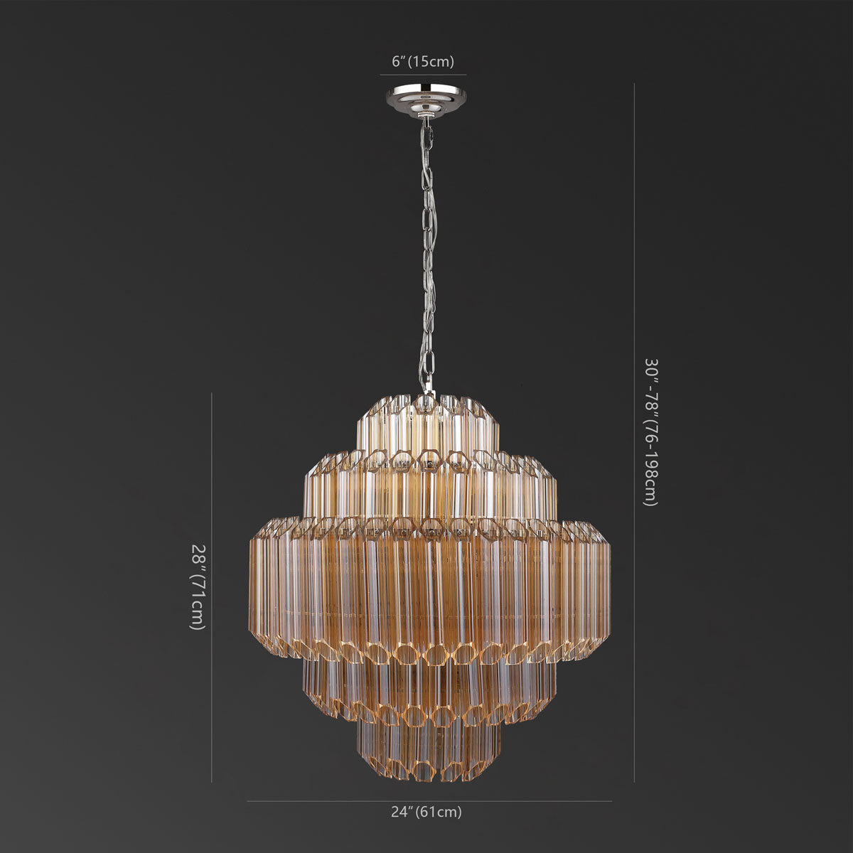 Adaline Glass Chandelier | Safavieh Couture – CTL1056